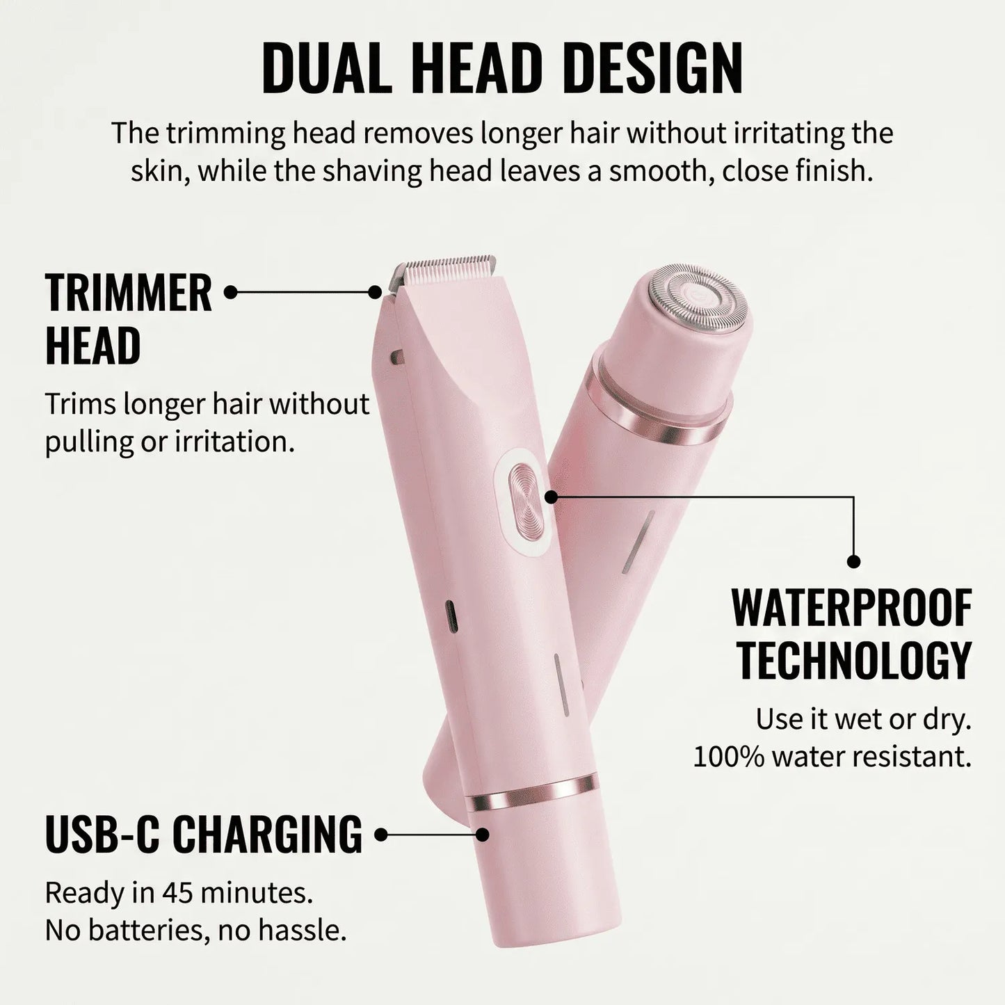 Shavea™ 2-in-1 Bikini & Body Hair Remover